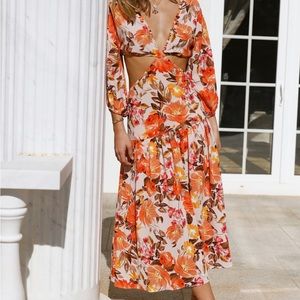 Hello Molly Midi Dress Yellow NWT